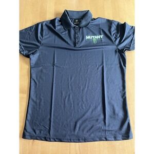 Black Exclusive Monster Energy Golf Polo Size Men's L Large Mutant Super Soda